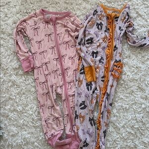 18-24 month girl halloween bow bamboo pajamas!